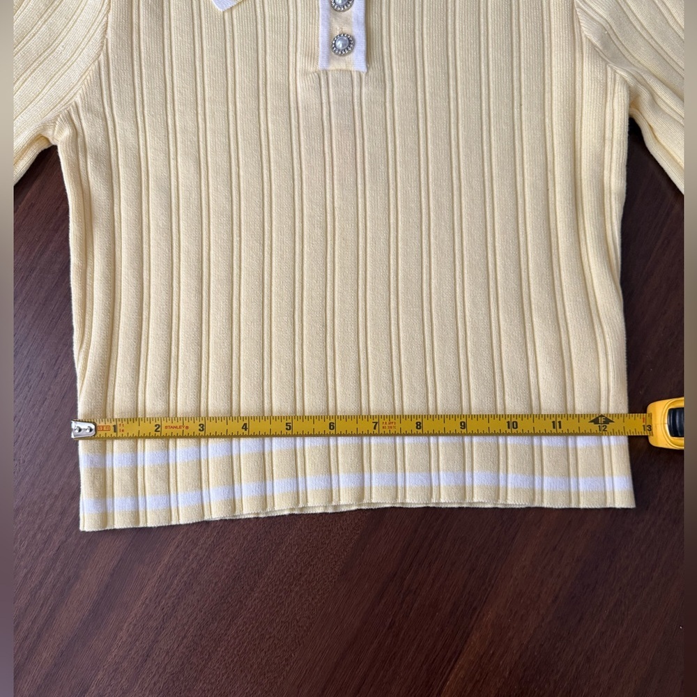 Yellow Ralph Lauren Inspired Rib Knit Sweater - Picture 5 of 11